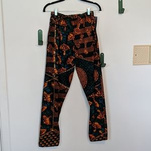 Elastic waist Africa printed cotton pants